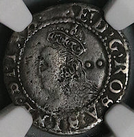 1601 NGC VF Elizabeth I 2 Pence 1/2 Groat Great Britain England Coin (22120302C)