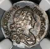 1678/6 NGC AU 58 Charles II 2 Pence Great Britain 1/2 Groat Overdate Silver Coin POP 1/1 (23013102C)