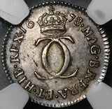 1678/6 NGC AU 58 Charles II 2 Pence Great Britain 1/2 Groat Overdate Silver Coin POP 1/1 (23013102C)