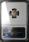 1678/6 NGC AU 58 Charles II 2 Pence Great Britain 1/2 Groat Overdate Silver Coin POP 1/1 (23013102C)