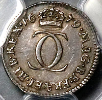 1679 PCGS AU 55 Charles II 2 Pence Great Britain 1/2 Groat Silver Coin (22111503C)