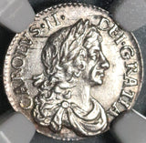 1679 NGC MS 61 Charles II 2 Pence Legend Error Great Britain Silver Coin POP 1/0 (20052804C)