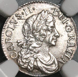 1679 NGC MS 61 Charles II 2 Pence Legend Error Great Britain Silver Coin POP 1/0 (20052804C)