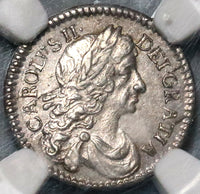 1684 NGC AU 58 Charles II 2 Pence 1/2 Groat Great Britain England Silver Coin (20061602C)