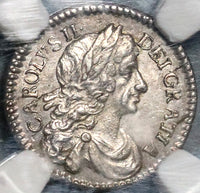 1684 NGC AU 58 Charles II 2 Pence 1/2 Groat Great Britain England Silver Coin (20061602C)