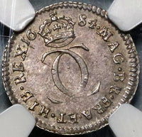 1684 NGC AU 58 Charles II 2 Pence 1/2 Groat Great Britain England Silver Coin (20061602C)
