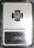 1684 NGC AU 58 Charles II 2 Pence 1/2 Groat Great Britain England Silver Coin (20061602C)