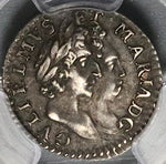 1689 PCGS AU 50 William Mary 2 Pence 1/2 Groat Great Britain Silver Coin (22102302C)