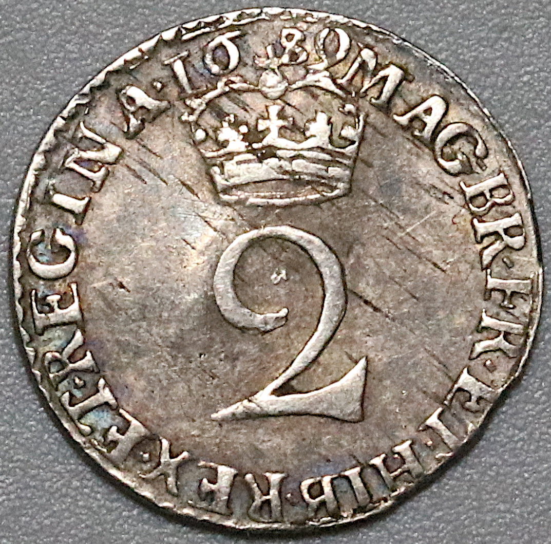 1689 William Mary 2 Pence 1/2 Groat XF Great Britain SIlver Coin (2202 ...