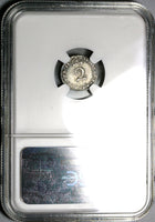 1698 NGC AU 55 William III 2 pence Great Britain Rare Silver 1/2 Groat Coin (19121903C)