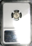 1698 NGC AU 55 William III 2 pence Great Britain Rare Silver 1/2 Groat Coin (19121903C)