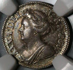 1710 NGC AU 58 Anne 2 Pence Great Britain England Silver 1/2 Groat Coin POP 1/1 (20012902C)