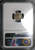 1710 NGC AU 58 Anne 2 Pence Great Britain England Silver 1/2 Groat Coin POP 1/1 (20012902C)