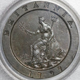 1797 PCGS AU 58 George III 2 Pence Cartwheel Soho Great Britain Coin (21062601D)