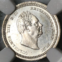 1831 NGC MS 62 William IV Great Britain 2 Pence Maundy Silver 1/2 Groat Coin (19122003C)