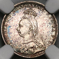 1889 NGC MS 66 Victoria Maundy 2 Pence Great Britain Silver Coin (22080802C)