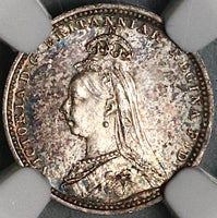 1889 NGC MS 66 Victoria Maundy 2 Pence Great Britain Silver Coin (22080802C)