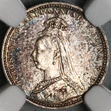 1889 NGC MS 66 Victoria Maundy 2 Pence Great Britain Silver Coin (22080802C)