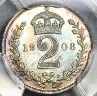 1908 PCGS PL 65 Edward VII 2 Pence Maundy Proof Like Great Britain Coin (20021804C)