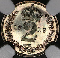 1919 NGC MS 66 George V 2 Pence Maundy Mint State Great Britain Coin (22021302C)