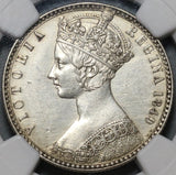 1849 NGC AU Det Victoria Gothic Florin Great Britain 2 Shillings Godless Silver Coin 20091604D