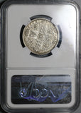 1849 NGC AU Det Victoria Gothic Florin Great Britain 2 Shillings Godless Silver Coin 20091604D