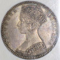 1849 NGC MS 64 Gothic Florin Victoria Great Britain Silver Coin (19072101D)