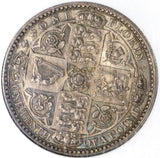 1849 NGC MS 64 Gothic Florin Victoria Great Britain Silver Coin (19072101D)