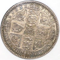 1849 NGC MS 64 Gothic Florin Victoria Great Britain Silver Coin (19072101D)