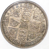 1849 NGC MS 64 Gothic Florin Victoria Great Britain Silver Coin (19072101D)