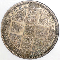 1849 NGC MS 64 Gothic Florin Victoria Great Britain Silver Coin (19072101D)