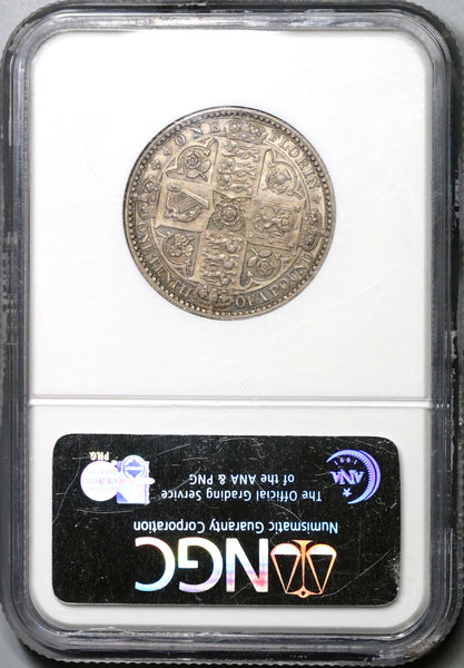 1849 NGC MS 64 Gothic Florin Victoria Great Britain Silver Coin