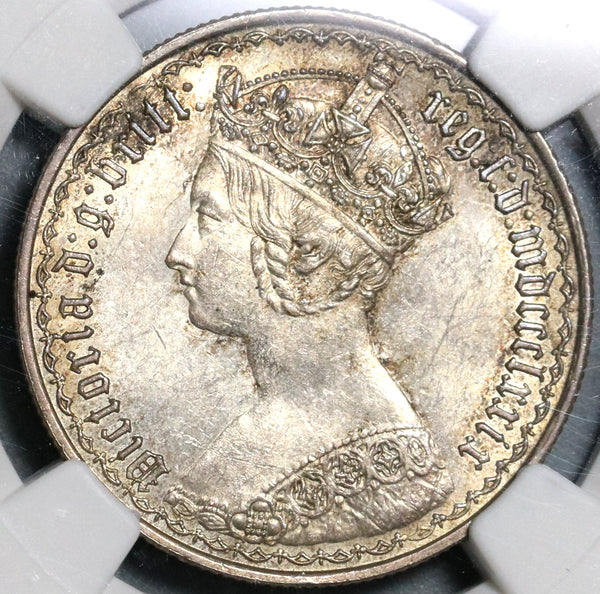 1879 NGC MS 62 Victoria Florin Great Britain Rare Date Sliver Coin (17040603D)