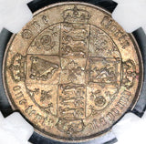 1879 NGC MS 62 Victoria Florin Great Britain Rare Date Sliver Coin (17040603D)