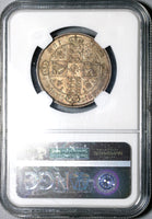 1879 NGC MS 62 Victoria Florin Great Britain Rare Date Sliver Coin (17040603D)