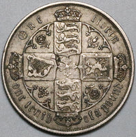 1880 Victoria Florin Great Britain Gothic VF 2 Shillings Silver Coin (22050601R)