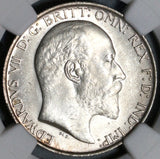 1902 NGC MS 63+ Edward VII Florin Great Britain Sterling Silver Coin (20111701C)