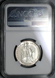 1902 NGC MS 63+ Edward VII Florin Great Britain Sterling Silver Coin (20111701C)