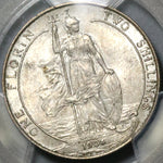 1904 PCGS AU 58 Florin Edward VII Great Britain Rare Silver Coin (21092006C)