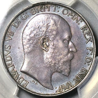 1904 PCGS AU 58 Florin Edward VII Great Britain Rare Silver Coin (22021203C)