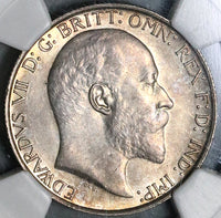 1906 NGC MS 62 Florin Edward VII Great Britain 2 Shillings Silver Coin (22102303C)