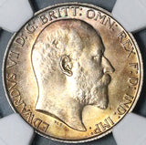 1906 NGC MS 64 Florin Edward VII Great Britain 2 Shillings Sterling Silver Coin POP 2/1 (22012703C)