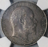 1908 NGC XF 45 Florin Edward VII Great Britain 2 Shillings Britannia Coin (23021102C)