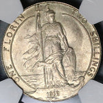 1910 NGC MS 62 Florin Edward VII Great Britain 2 Shillings Coin (22052202C)