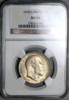 1910 NGC MS 62 Florin Edward VII Great Britain 2 Shillings Coin (22052202C)