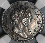 1689 NGC AU 58 William Mary 3 Pence Great Britain Silver Coin POP 1/0 (21100602C)