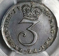 1735 PCGS AU George II 3 Pence Great Britain Silver Coin (22111504C)