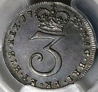 1735 PCGS AU George II 3 Pence Great Britain Silver Coin (22111504C)