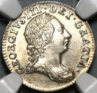 1763 NGC MS 63 George III 3 Pence  Great Britain Silver Coin (20061601C)