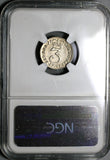 1763 NGC MS 63 George III 3 Pence  Great Britain Silver Coin (20061601C)